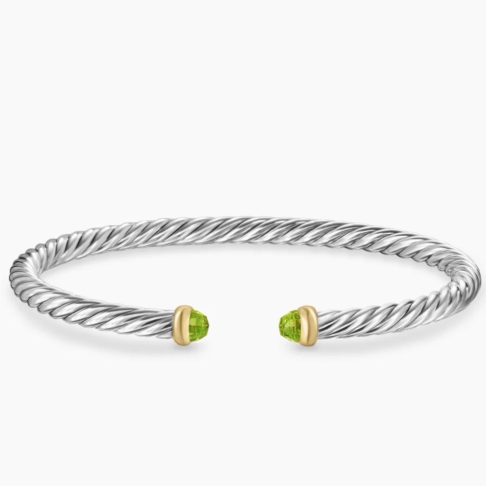 David yurman cable flex bracelet Peridot Small